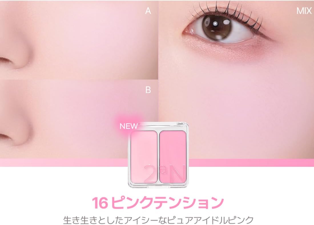 2aN デュアルチーク 16 ピンクテンション