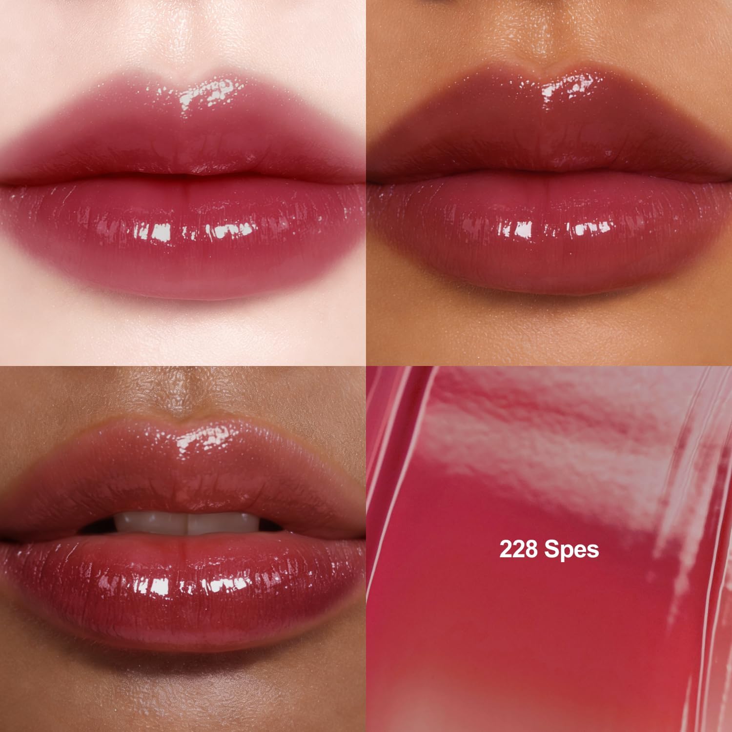 Dinto ブラーグローイリップティント #228 Spes スウォッチ画像 ブルベ冬おすすめダークチェリー